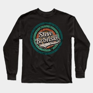 Steve Bronski // Retro Circle Crack Vintage Long Sleeve T-Shirt